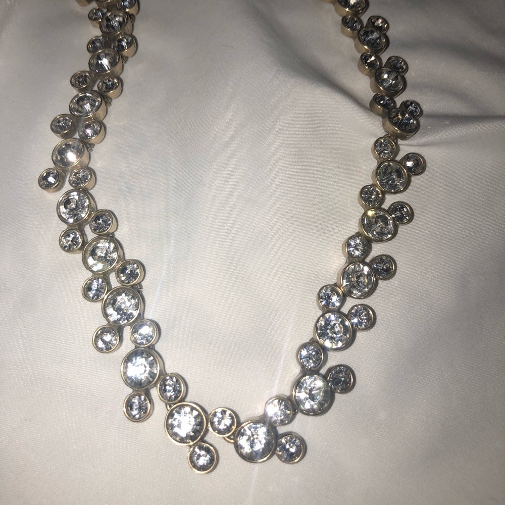 Ann Taylor chunky crystal diamond necklace